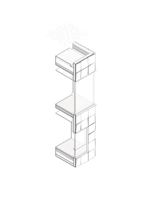 Detail of the façade with solar modules © C.F. Møller Architects / Adam Mørk