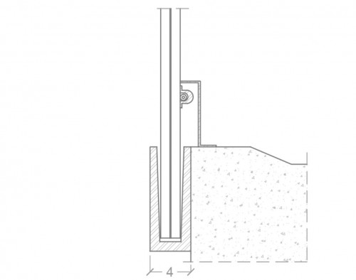 Technisches Detail des „Q Railing“-Montagesystems, nachgezeichnet von Eurac Research