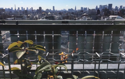 Inside view of the BIPV balustrades