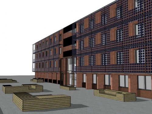 Proposal 1 - Glass façade © KANT Architecter