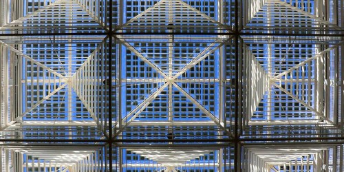 Nahaufnahme der BIPV-Dachfenster von unten © Onyx Solar